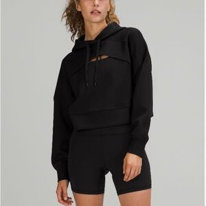 LULULEMON GET CENTERED CROP HOODIE/JACKET-BLACK